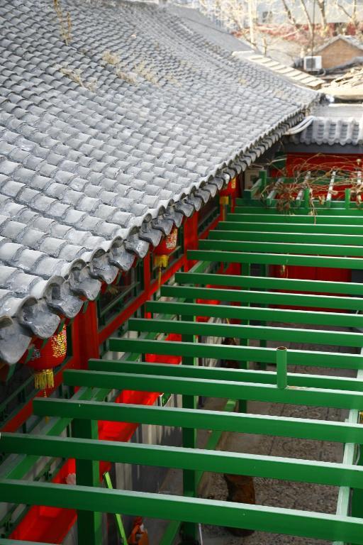 Hostel Sitting On The City Walls Courtyard House Peking Exteriér fotografie